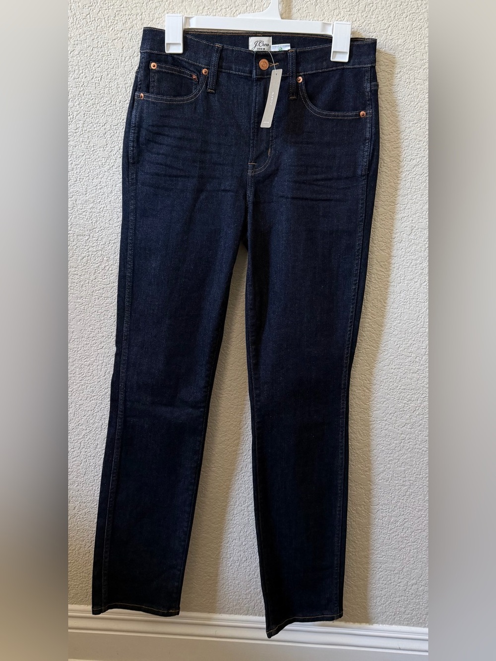 J Crew 28 TALL 9” Vintage Straight Dark Wash Jeans